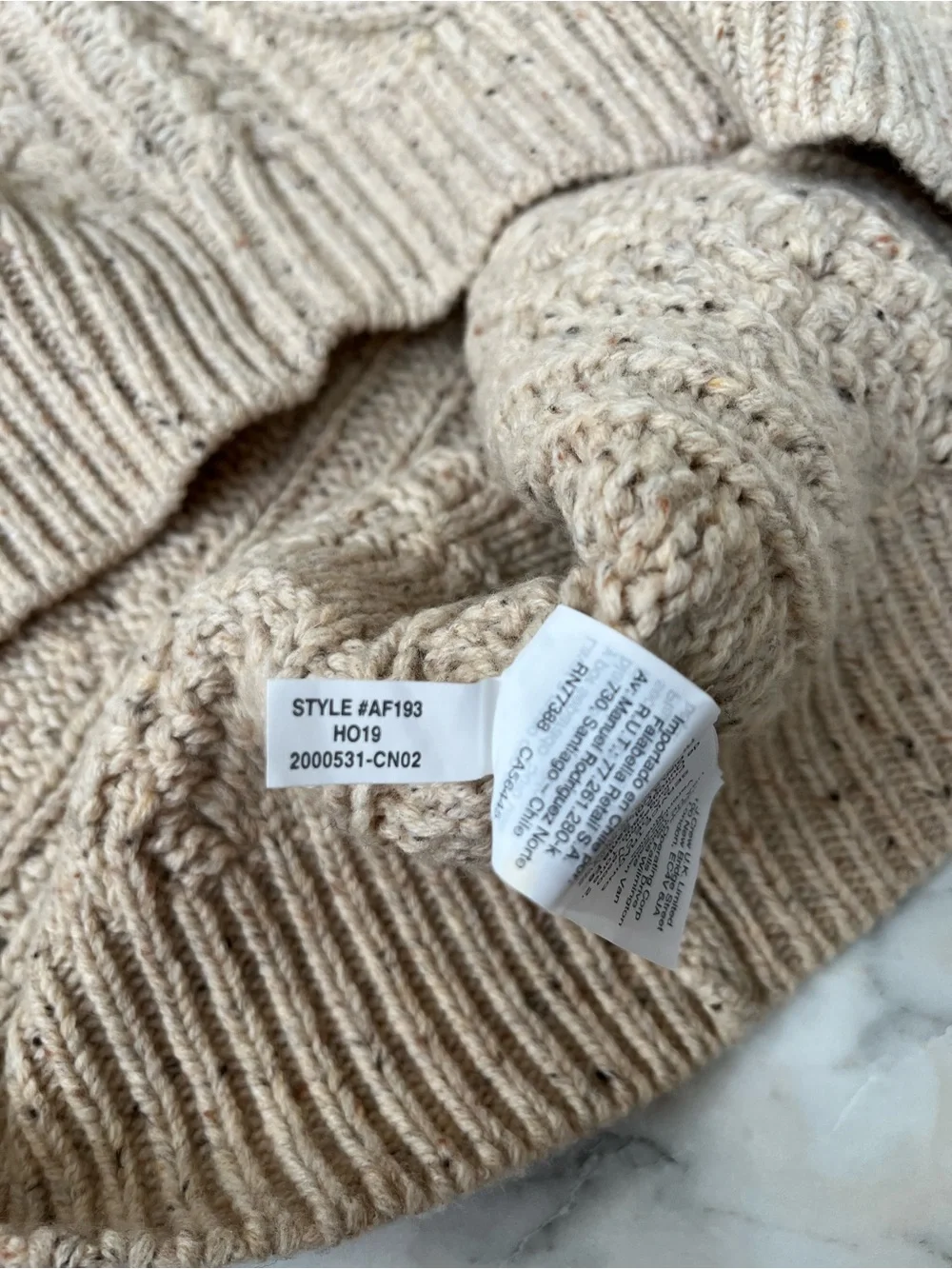 J Crew Rugged Merino Wool Blend Donegal Cable Knit Crewneck Sweater Medium